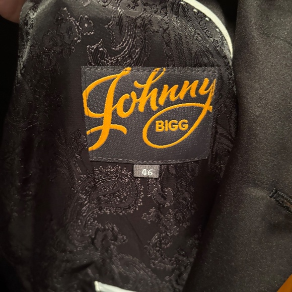 Johnny Bigg Elvis Tuxedo Suit Jacket in Black Size 46 NWT - Picture 6 of 7